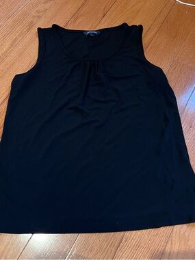 Lands' End Black Sleeveless Scoop Neck Women's Tank Size Small 6-8